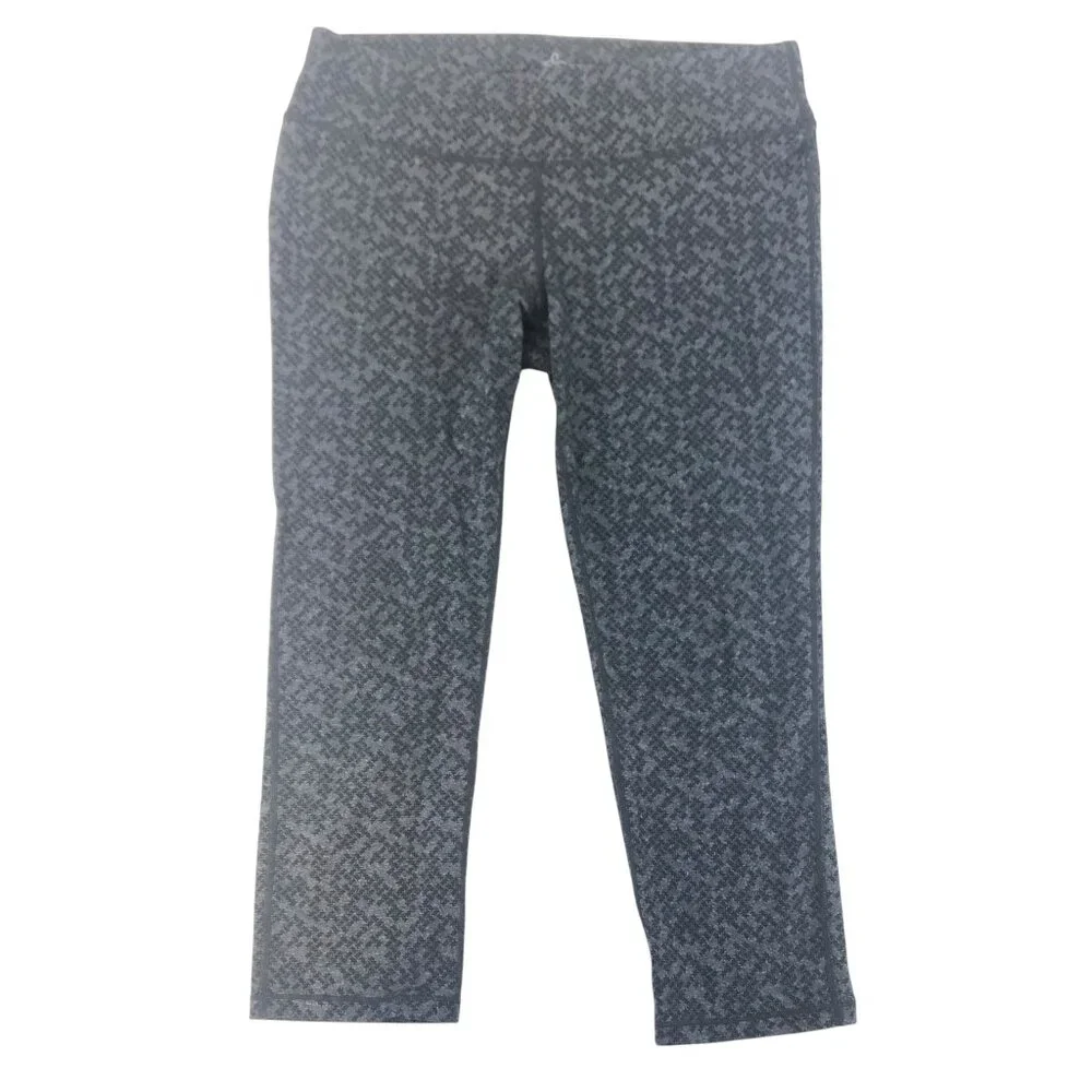 Prana Ashley Gray & Black Cropped Yoga Legging - Picture 1 of 8